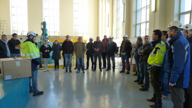 Participants à la visite de la centrale EDF de Soeix